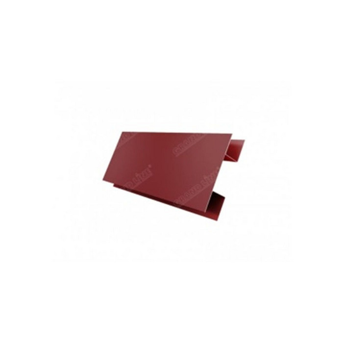 Планка H-образная БХ new 0,5 Satin с пленкой RAL 3009 оксидно-красный (3м)