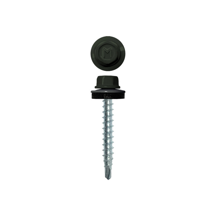 Саморез кровельный Daxmer 4,8х29 (250шт) сверло №1 RAL 6020